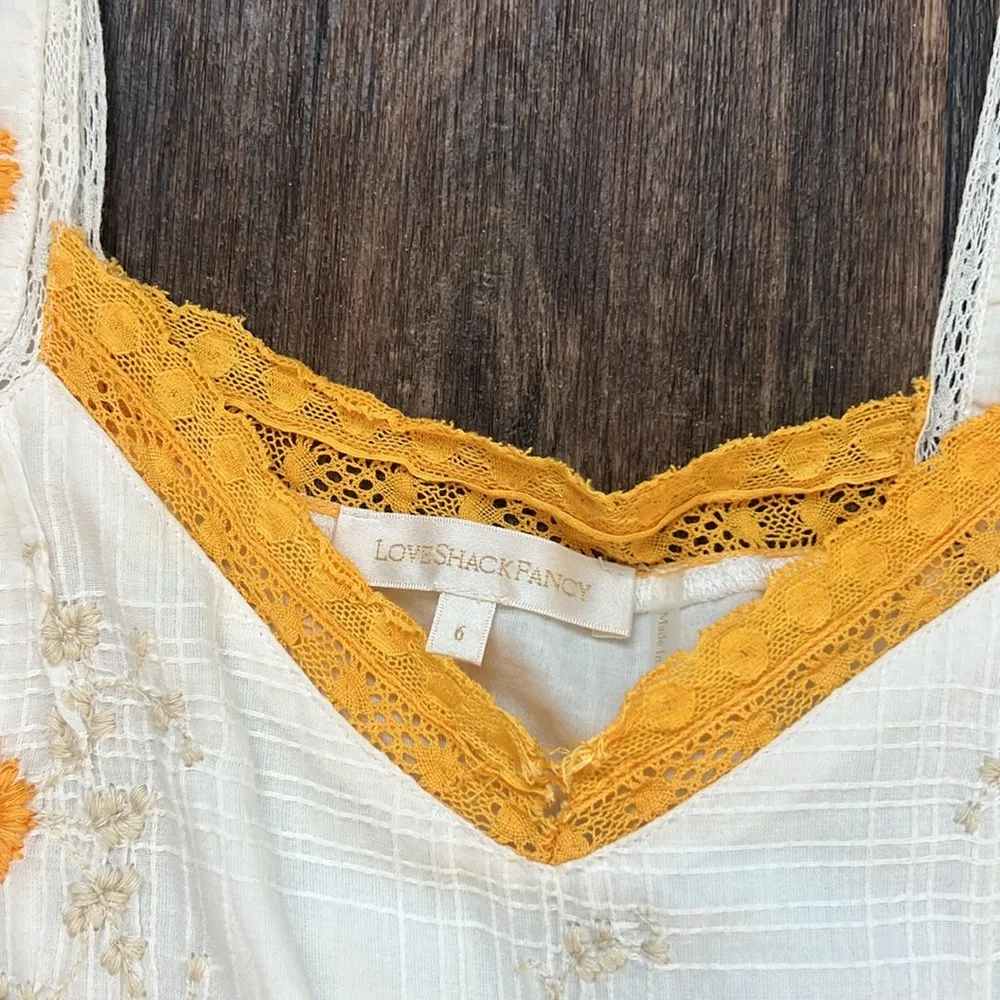 LoveShackFancy Daisy Embroidered Dress - Image 2