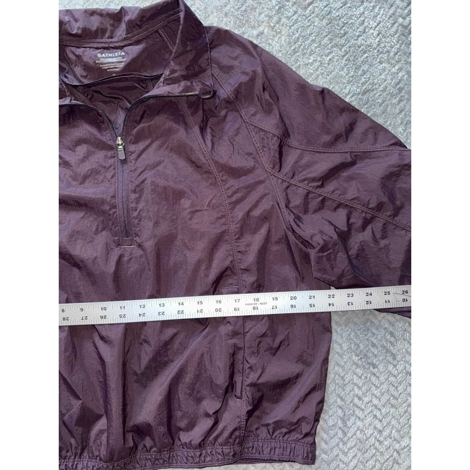 Athleta Grace Half Zip‎ Top Pullover Jacket Running Athletic Plum Purple Sz M - Image 7