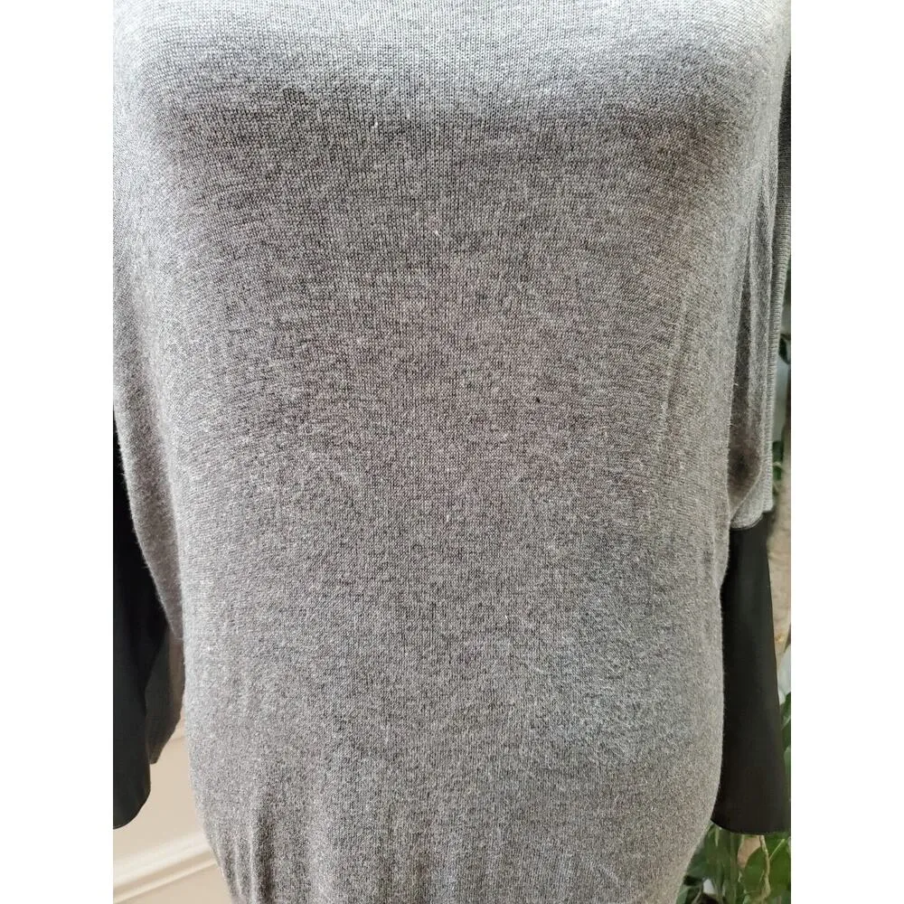 H&M Women's Gray Acrylic Round Neck Long Sleeve Pullover Sweater Dress Size XS/S - Image 3