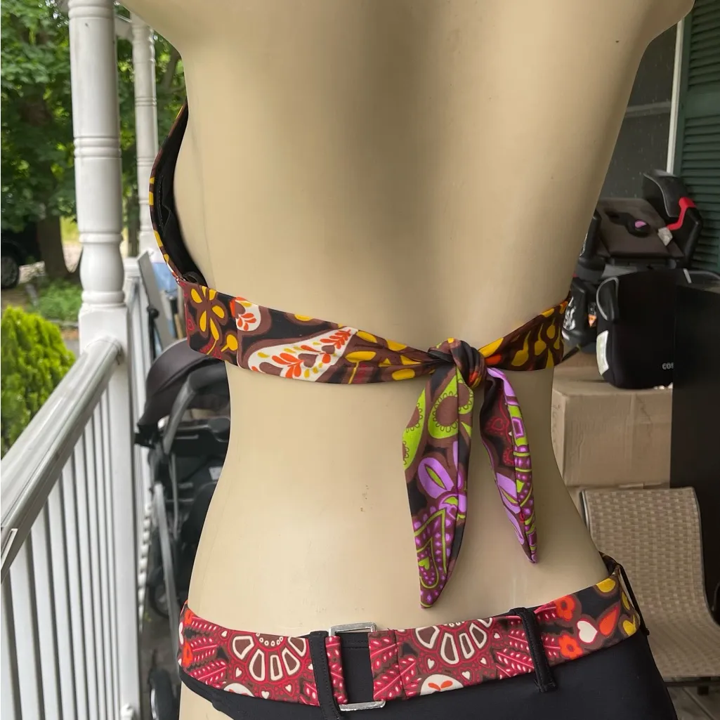 Victoria’s Secret 2 piece halter bikini swimsuit black multi - Image 11