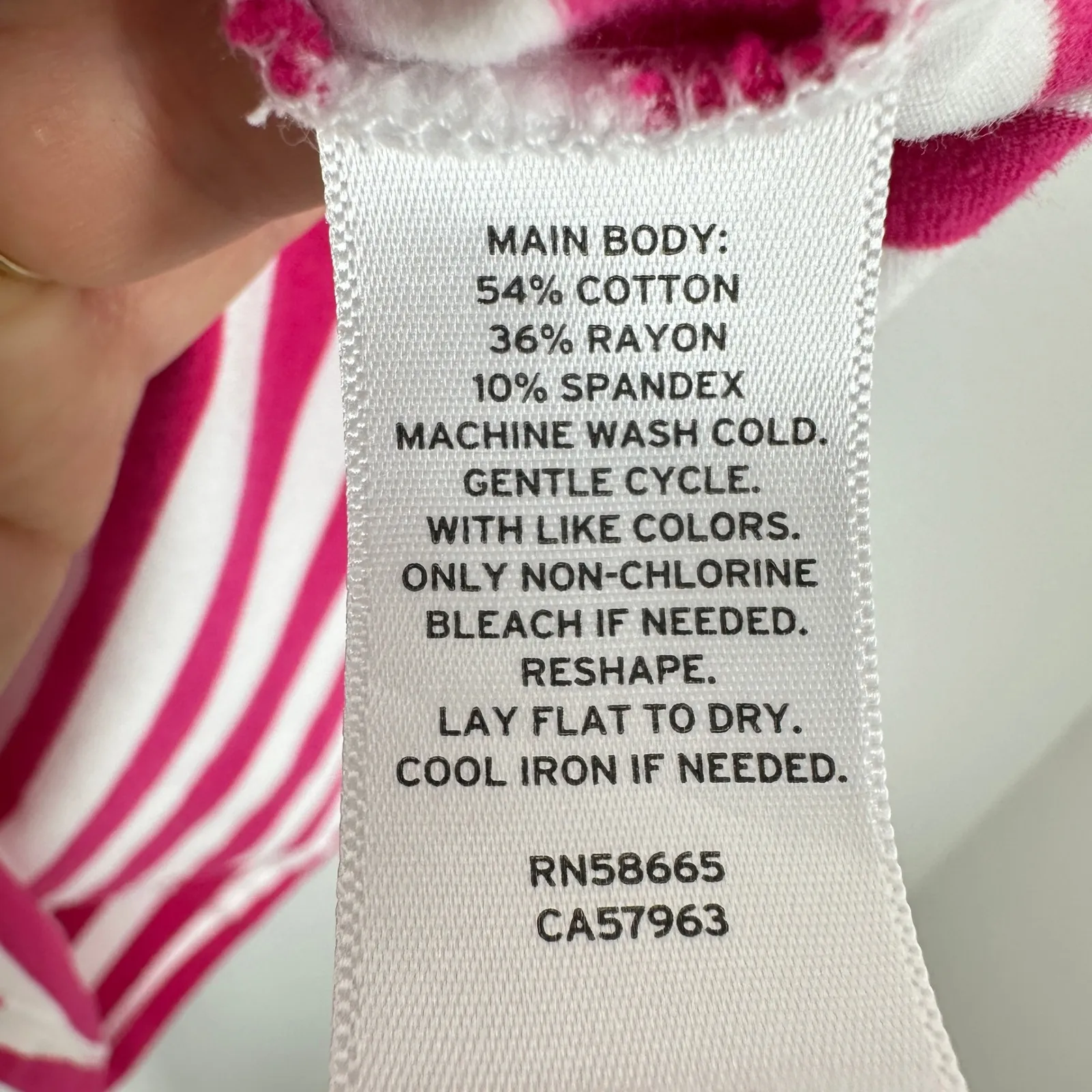 Caslon Womens Striped Long Sleeve Crew Neck T Shirt Size M Pink White Casual - Image 3