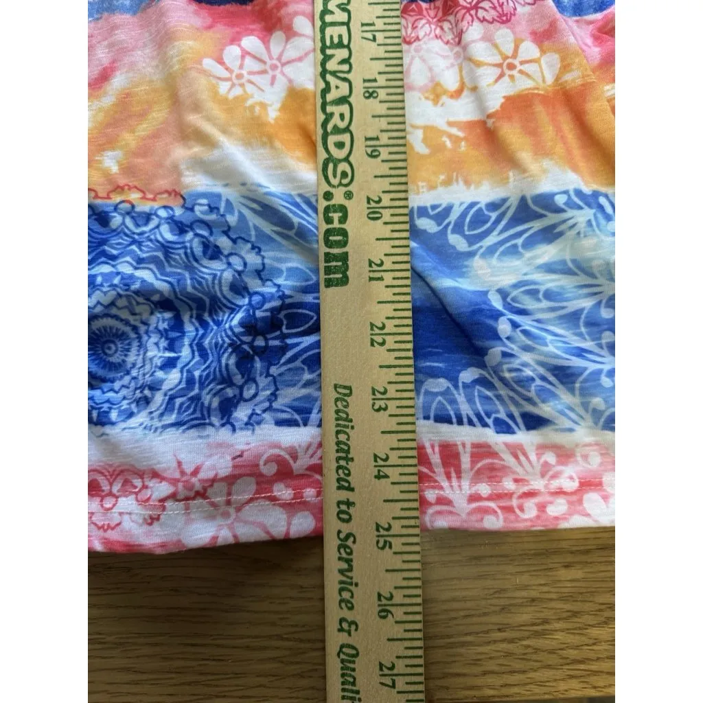 Alfred Dunner Women Size Medium Colorful Tunic Top Stretch Beach Vacation Summer - Image 4