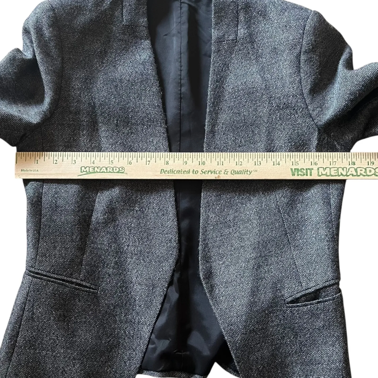 Theory Women's Blazer Size 6 Gray Linen Wool Blend Business Casual Career Jacket - Image 6