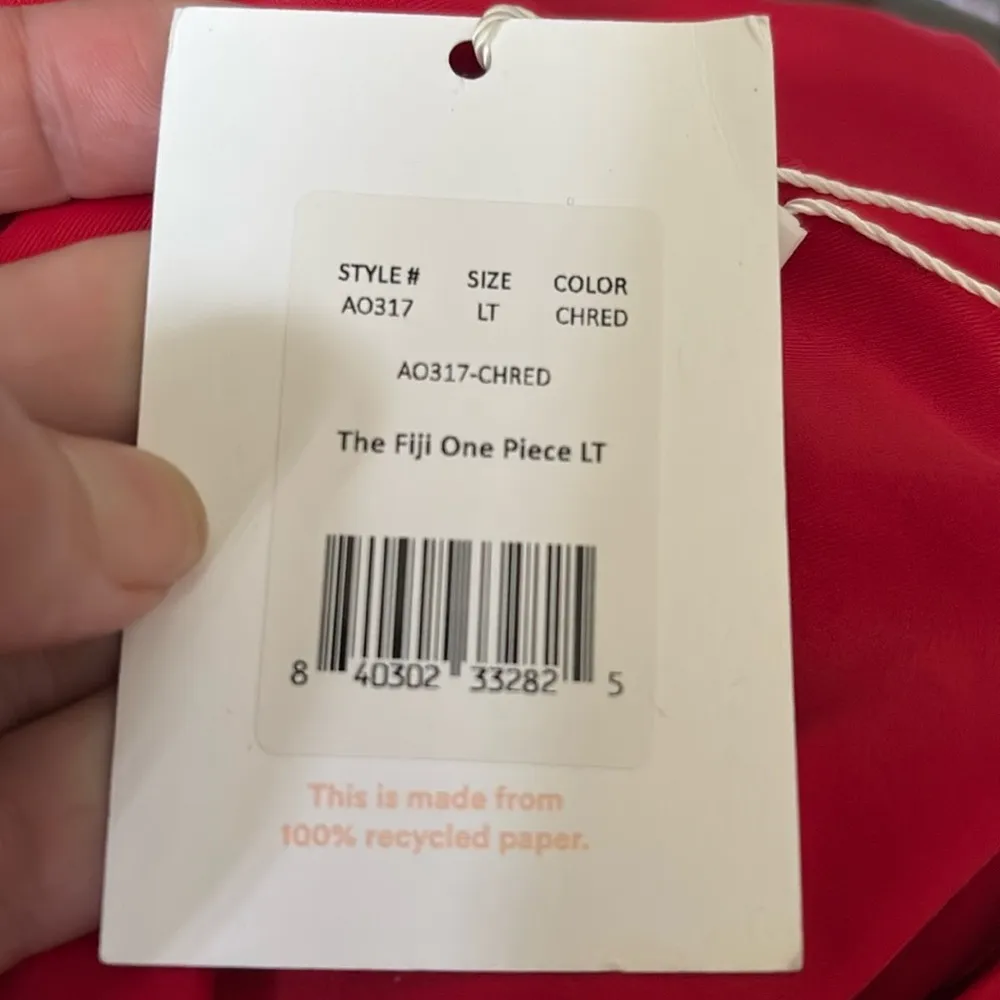 Andie Swim The Fiji One‎ Piece LT Swimsuit Cherry Red size L tall NWT - Image 6