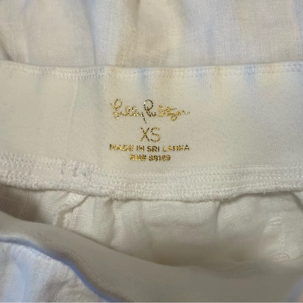NWOT Lilly Pulitzer Beach Palazzo Pants in Resort White Linen - Image 4