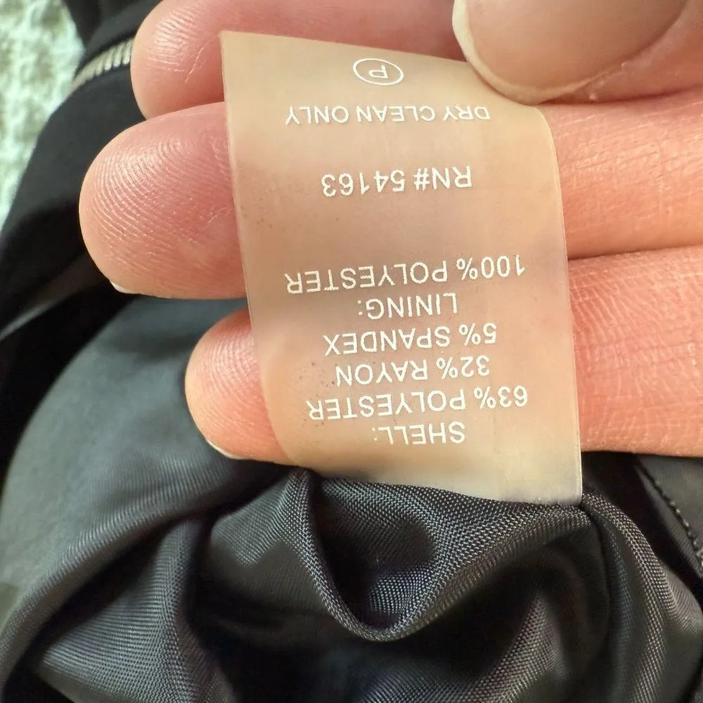 NWT Calvin Klein Black Sheath Dress Womens 4 Office Work Cocktail Zipper Accents - Image 6