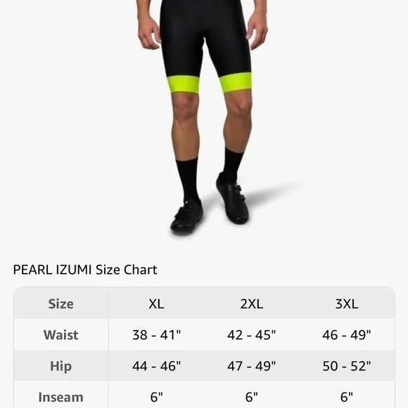 NEW Pearl Izumi Men's 10.5" Cycling Shorts Breathable Reflective Fabric Size 3XL - Image 5