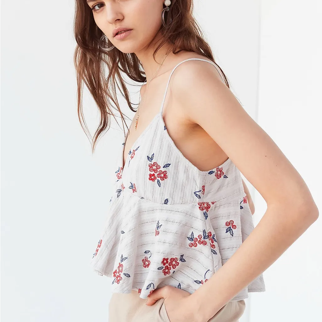 Urban Outfitters Floral Peplum Top - Image 3