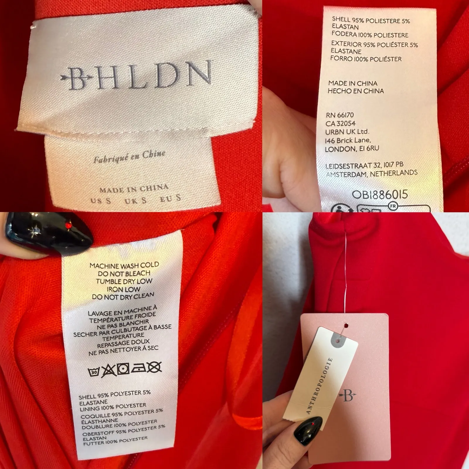 BHLDN‎ Anthropologie Blake Square Neck Stretch Crepe Maxi Dress Red NEW Small - Image 8