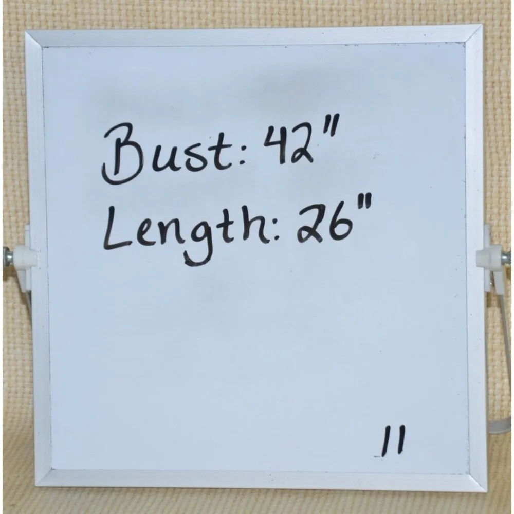 Vintage Koret Ladies L Blue Wool Blend Cardigan Vest Sweater Embroidered Floral Size L - Image 11