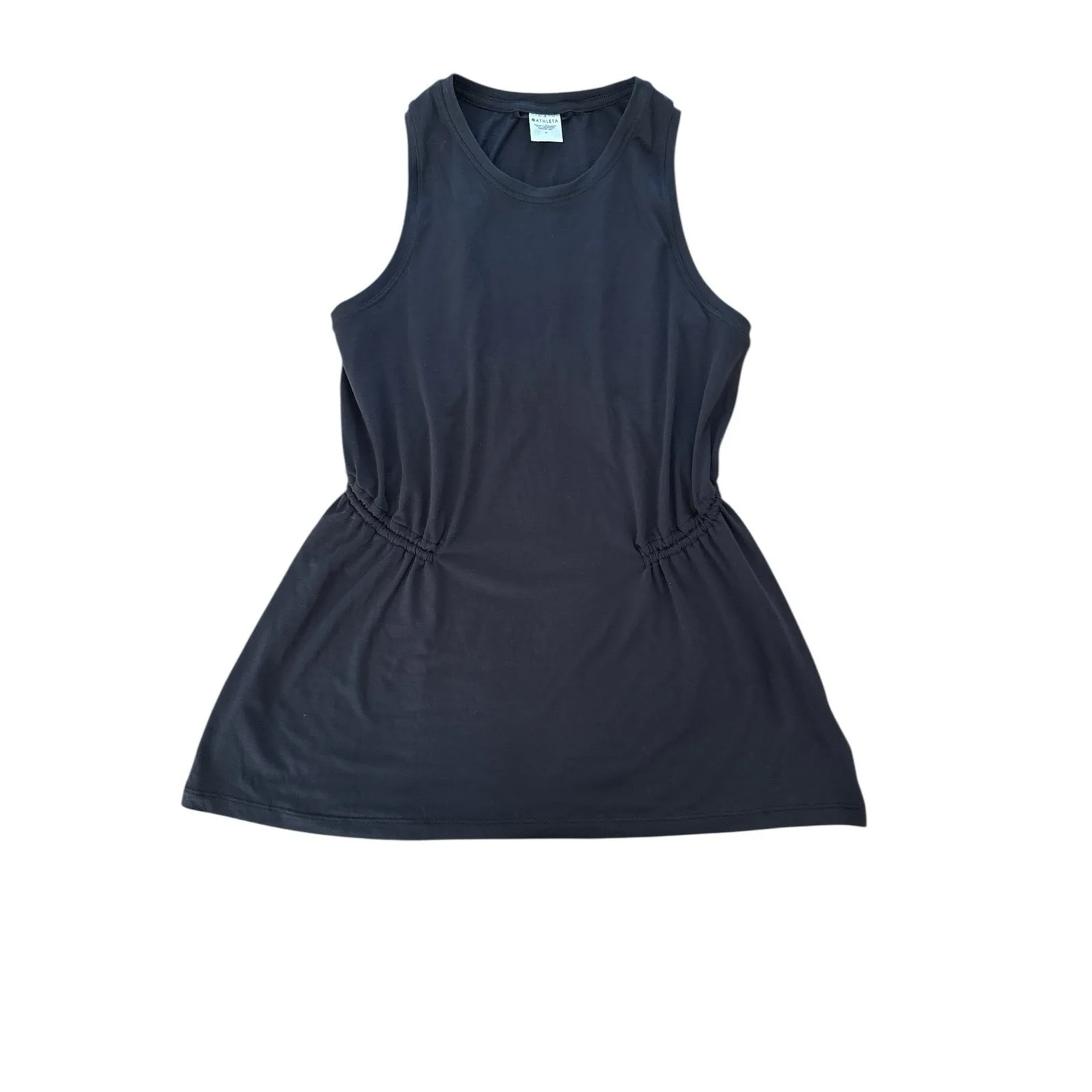 Athleta Air Out Cinch Tank Top Womens Medium Black Activewear Lounge Yoga‎ Tunic - Image 3