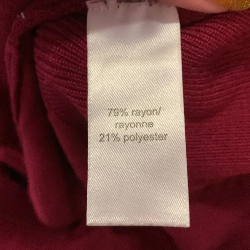 Maurice's  Burgundy crewneck short sleeve button Down sweater - Image 7