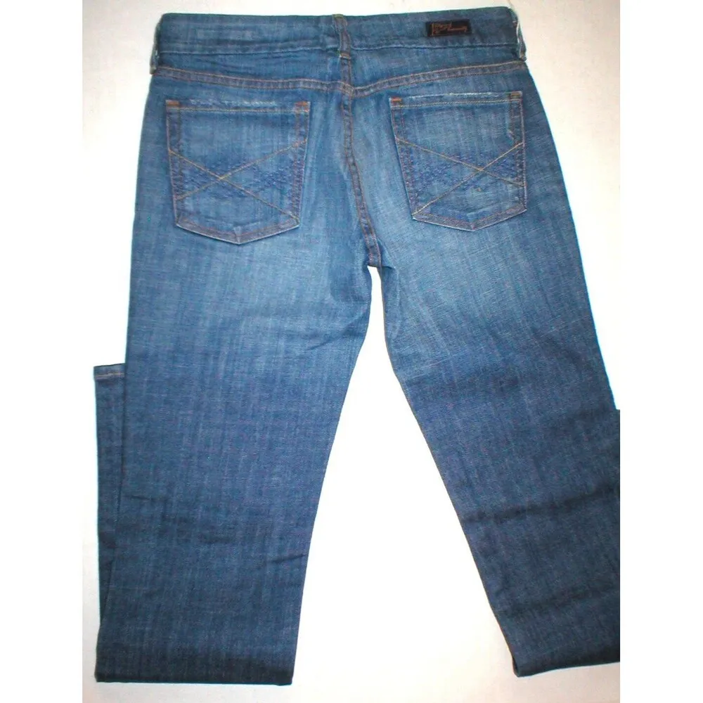 New Womens Designer Citizens of Humanity Bridgitte Jeans 28 USA Straight Leg Blue - Image 4