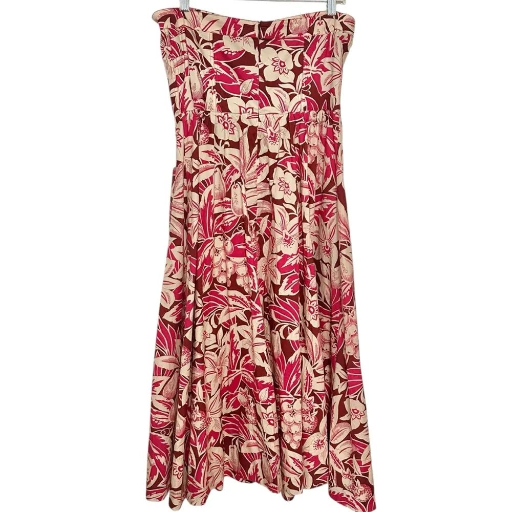 Cara Cara Nicola Cotton Dress in Tropical Harvest Pink Size 10 NEW - Image 6