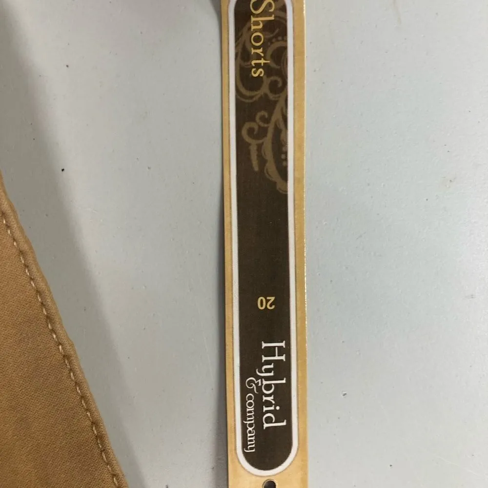 HYBRID & CO.Women’s Tan/Orange Jean Shorts, Sz 20, Cotton, Polyester, spandex blend - Image 4