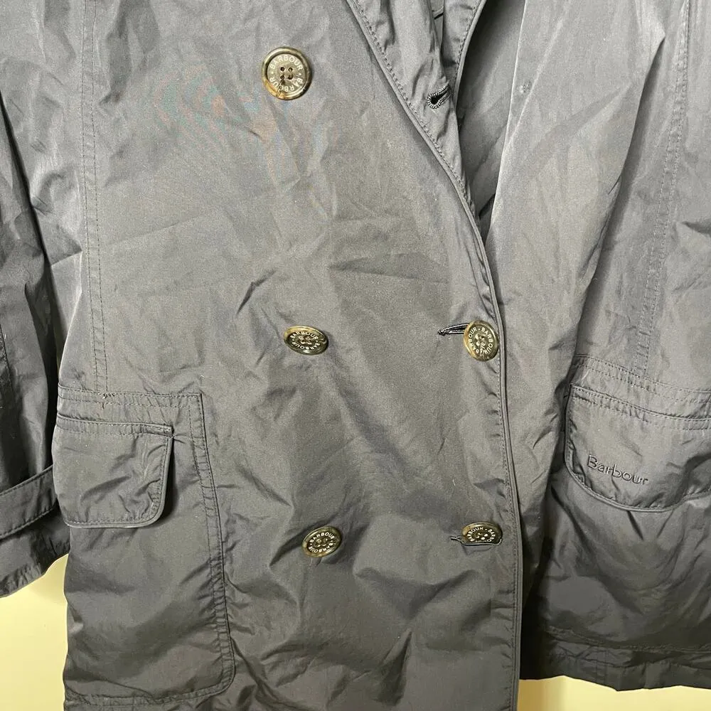 Barbour Ladies Featherweight Valerie Jacket Short Blue Coat Size 12 - Image 5