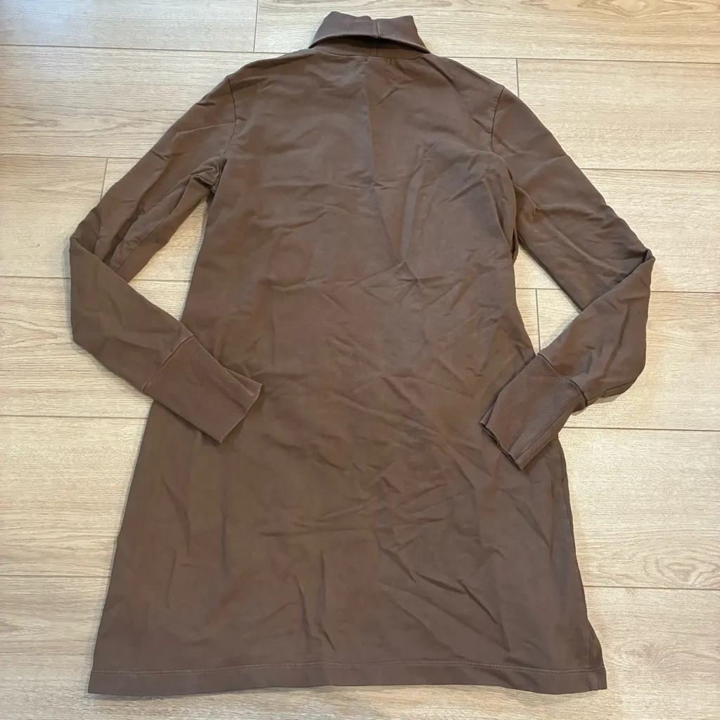 Prairie Underground Cybele Dress Turtleneck Brown Faded Organic Cotton Size M Size M - Image 6