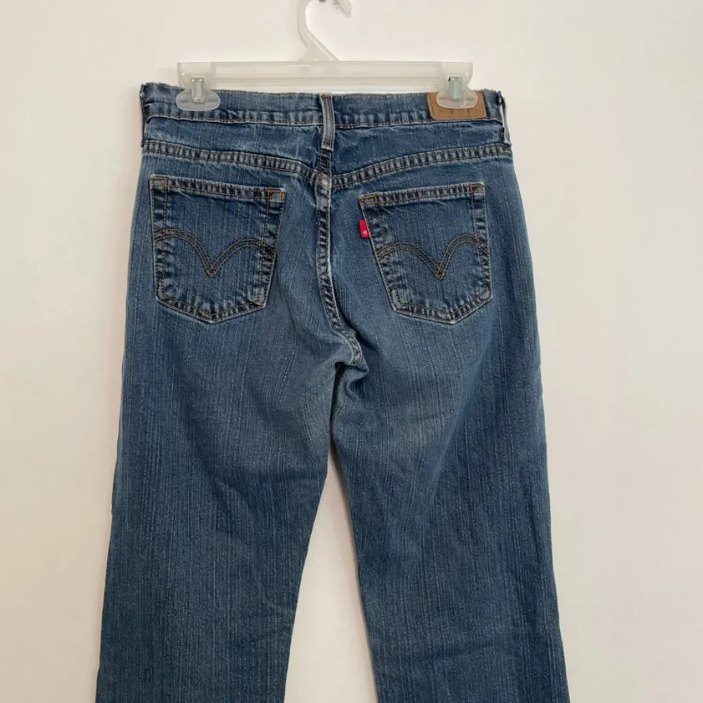 LEVI'S LEVIS Straight Leg 505 Jeans Dark Wash ish Distressed Straight Leg Jean 6 - Image 13