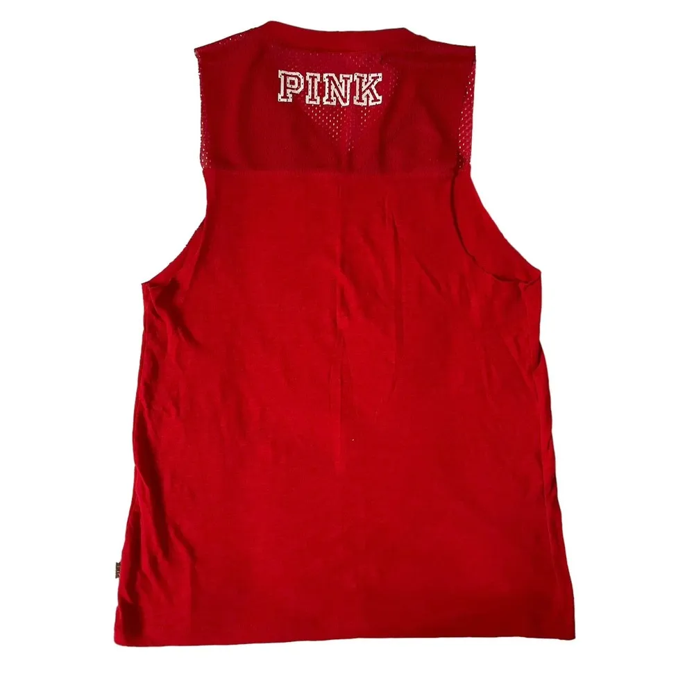 Victoria's Secret Pink University Buckeye Ohio Tank Top Shirt Gameday (36-27) - Image 2