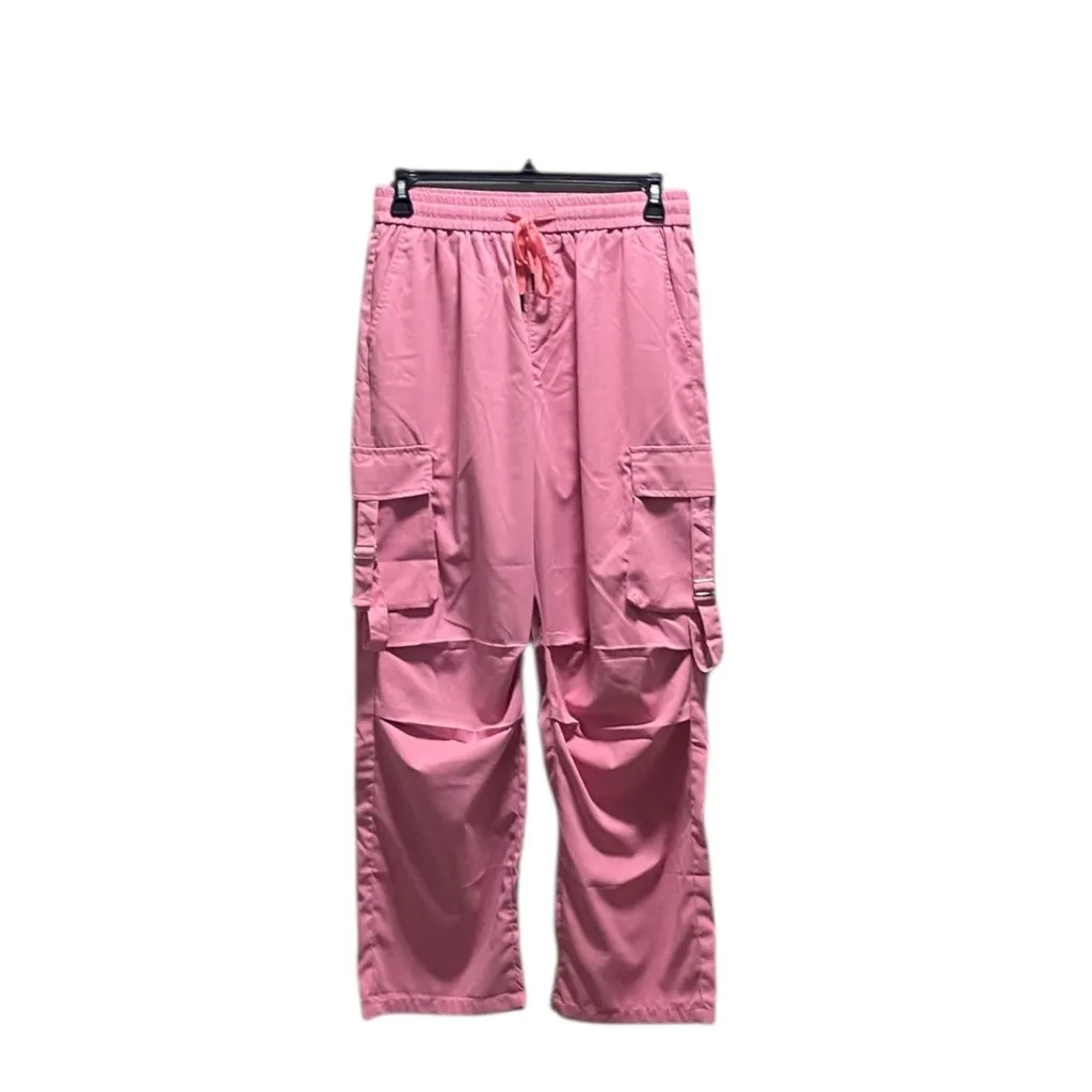 Wide Leg Cargo Pants Pink Size XL - Image 2