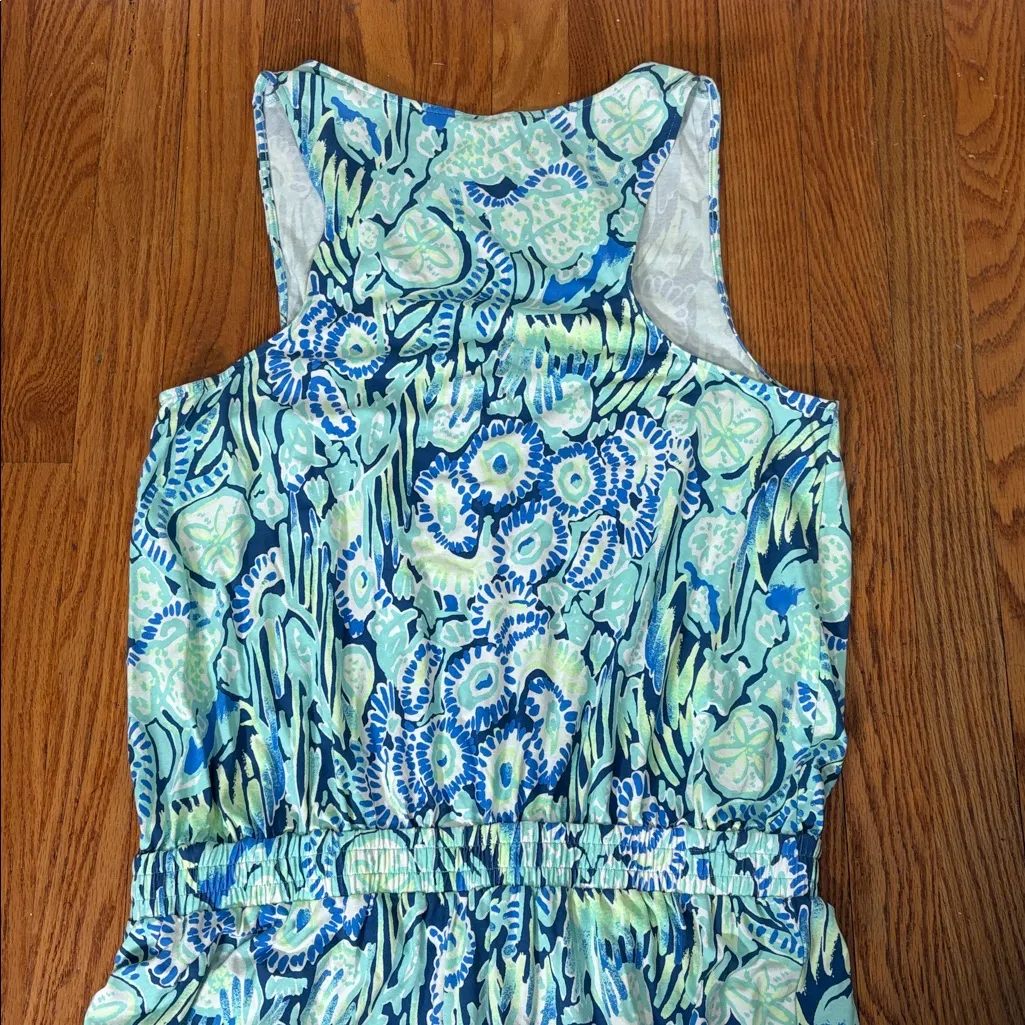 Lilly Pulitizer Paulina Jumpsuit‎ Indigo Sunset Blue Green Size XL - Image 6