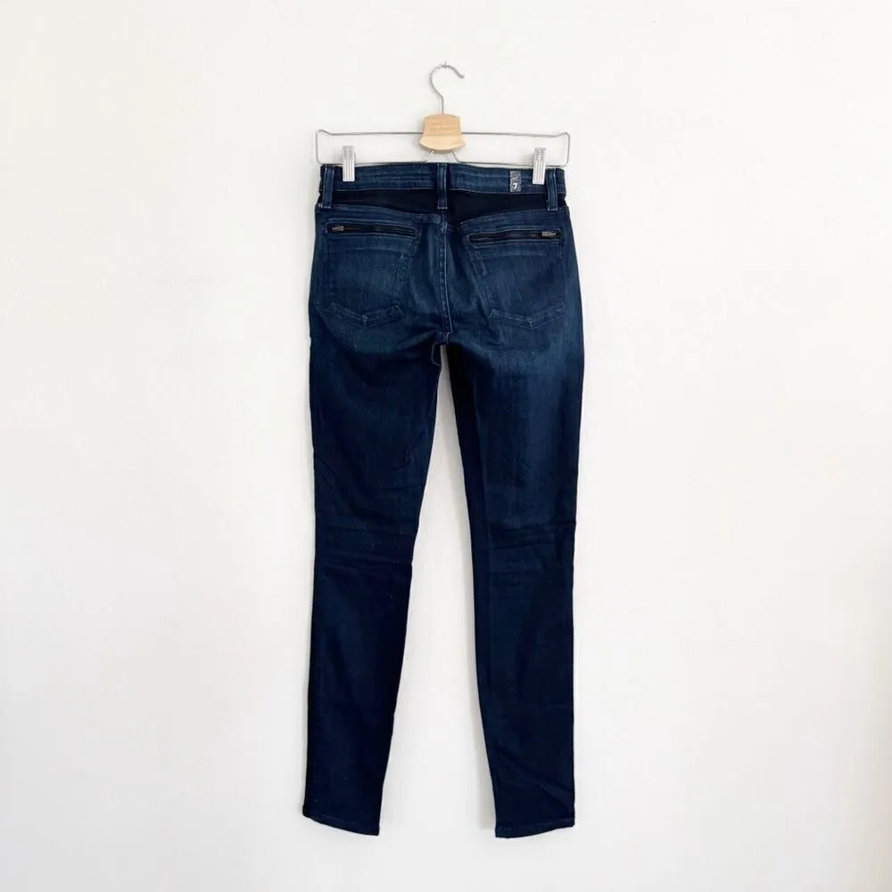 7 For All Man Kind Skinny Side Stripe Zip Pockets Jeans Size 26 - Image 3