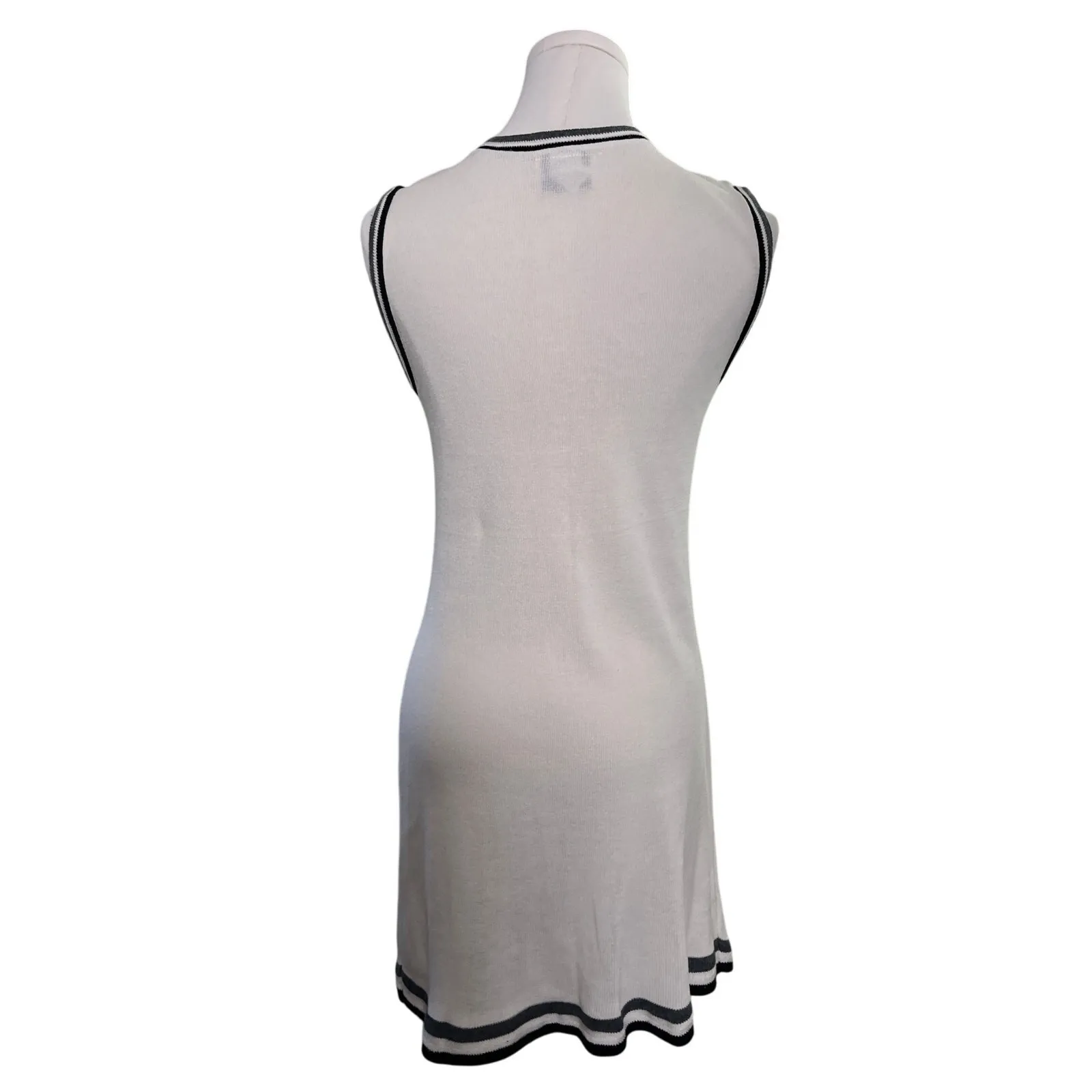 Hosanna Cream Knit Sweater Dress M Fits Small‎ Preppy Varsity Tenniscore White Size M - Image 7