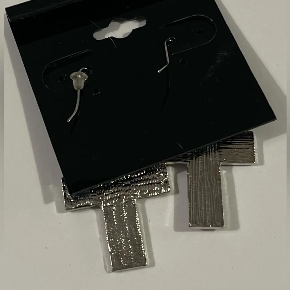 NEW Patriotic Cross Earrings with Red, Blue, and White Accents Red - Image 2