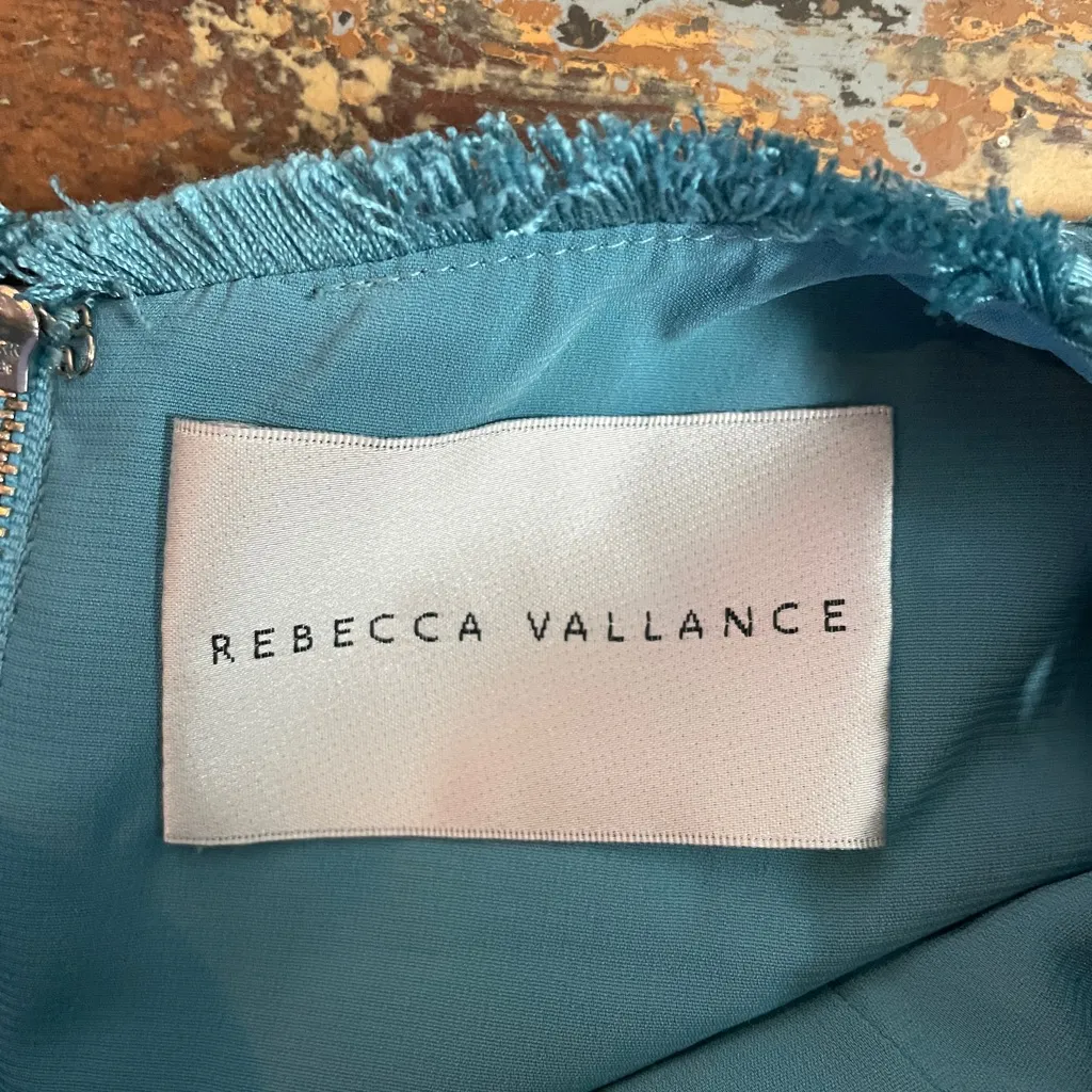 NWT Rebecca Vallance Mae Dress Cutout Fluted Corded Lace Blue Gown - Image 15