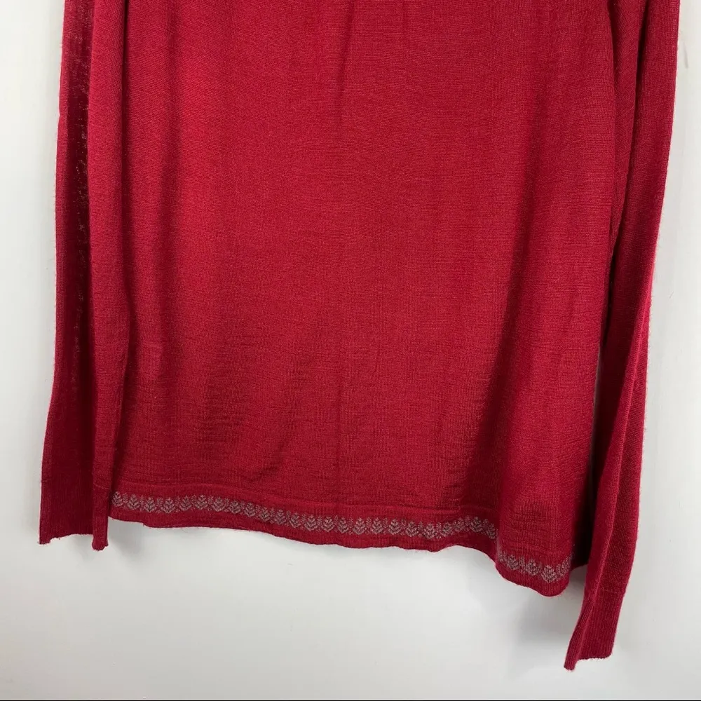 Woolrich Women's XL Acrylic Merino Wool Full Zip Fair Isle Lightweight Sweater - Image 12