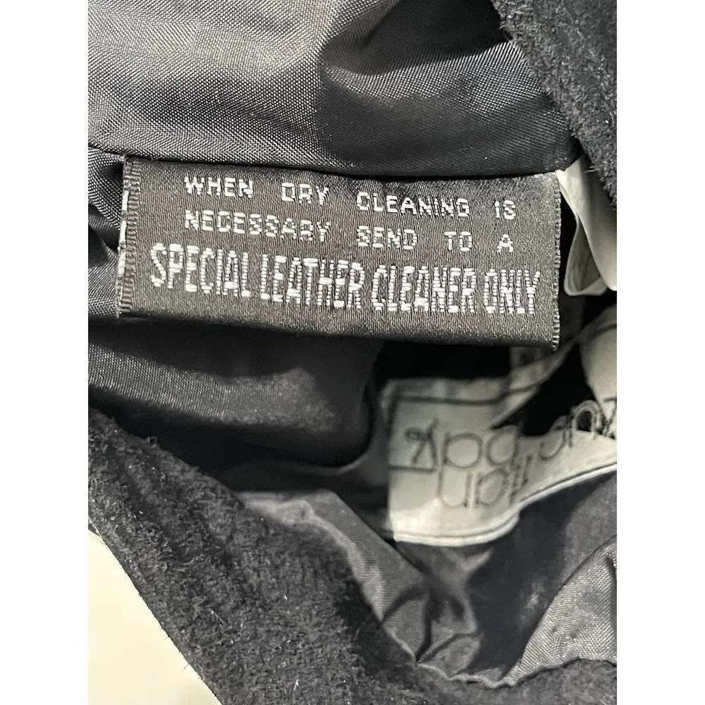 Yucantan Bay‎ 90s Vintage Suede Leather Pencil Skirt Knee Length Black Size 8 Black - Image 9