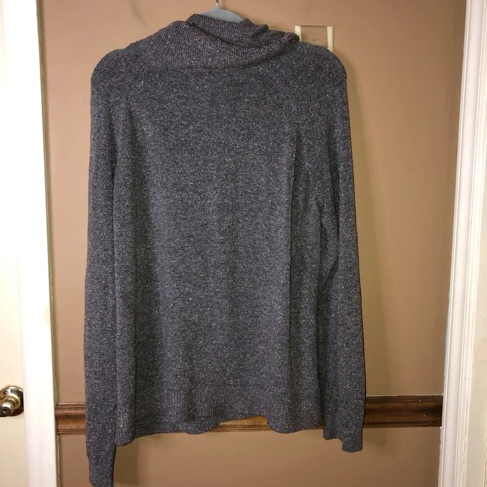 Lou‎ & Grey Speckled Marl Wool blend Cowl Neck Sweater Grey Size Large - Image 2