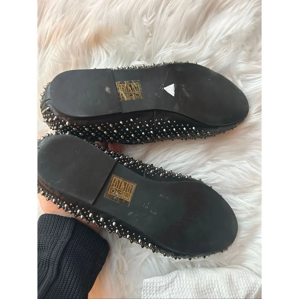 Jeffrey Campbell Martini Black Studded Spiked Flats Ibiza Last Women's Size 7.5 - Image 6