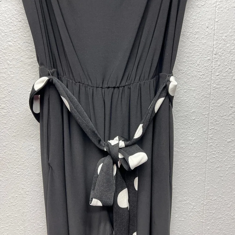 Marina Jumpsuit Womens M Cowl Neck Stretch Party Cocktail Event Feminine Dressy Black Size M - Image 4