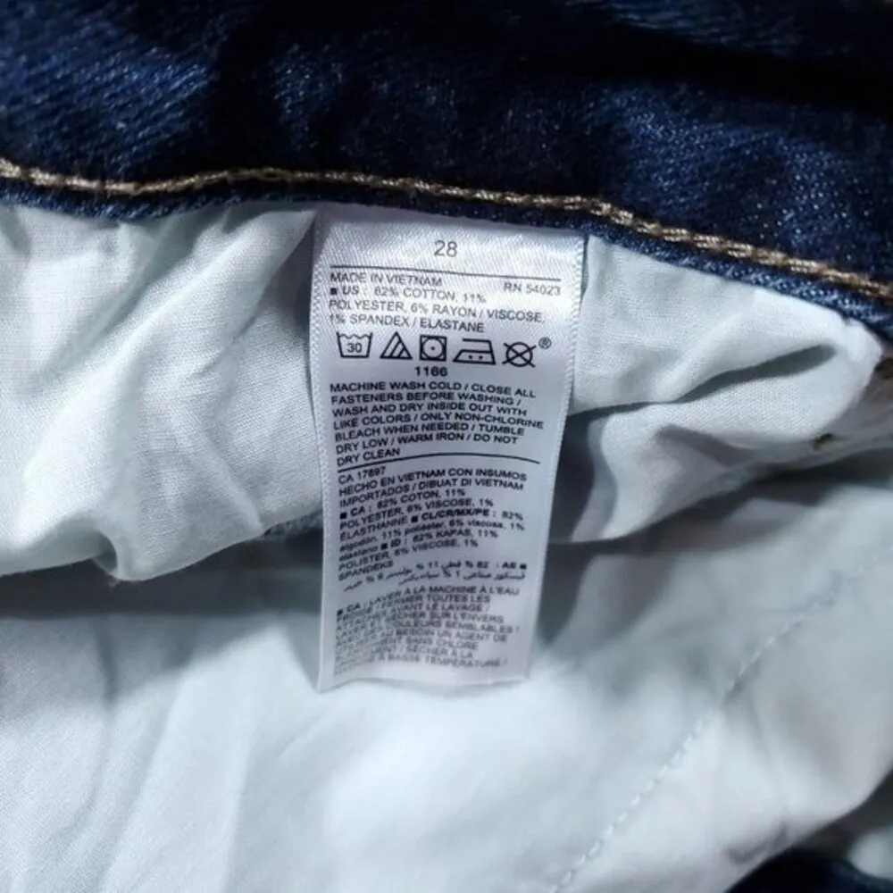 Old Navy High Rise Rockstar Super Skinny Secret Slim Pockets Plus Size 28 Frayed - Image 9