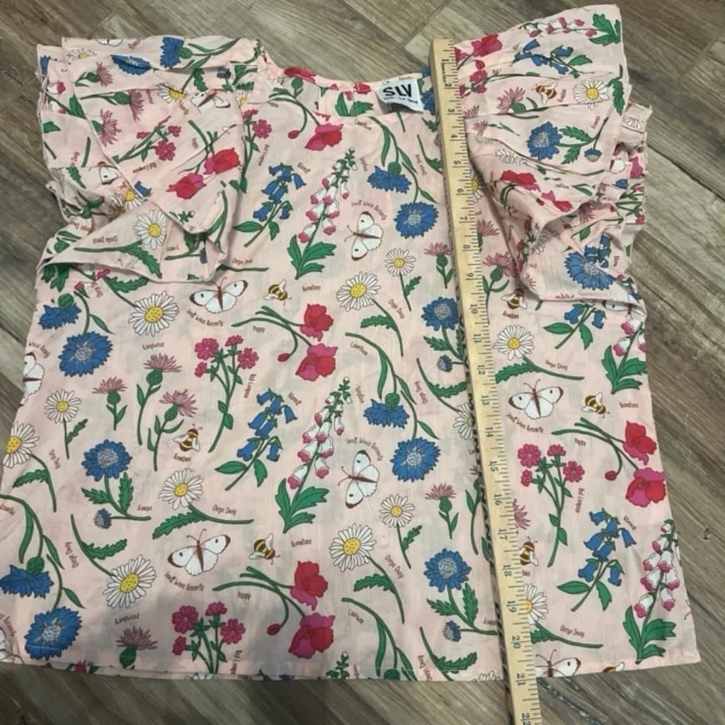 Sur La Vague Ruffle Top Blue Size M - Image 6