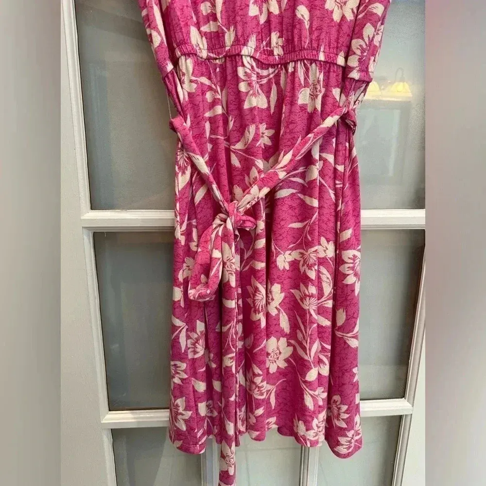 Lane Bryant Cabo Flower Flutter-Sleeve V-Neck Knit Swing Dress Plus Size 14/16 - Image 7