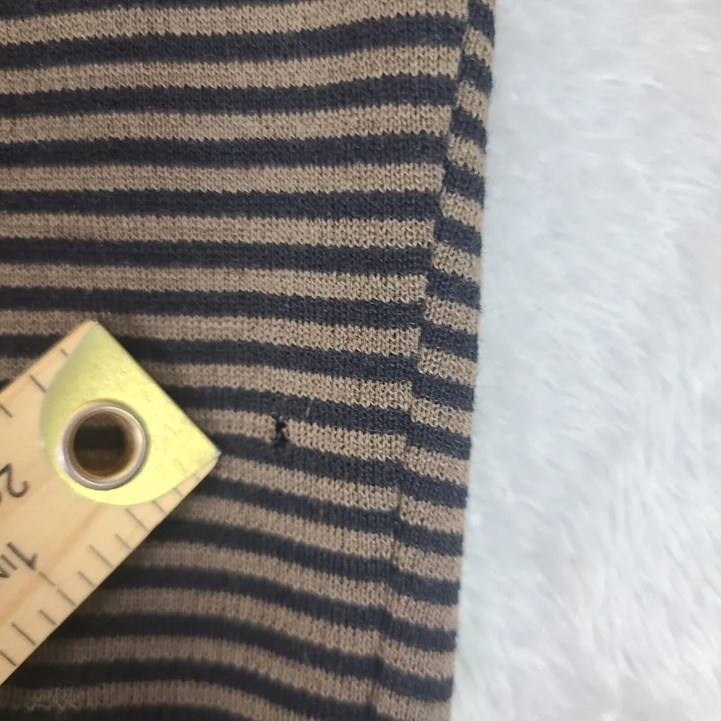 Pom‎ Pom Frank Owen Vintage Sweater Wool Leather Batwing Sleeve Brown Black Sz S - Image 9