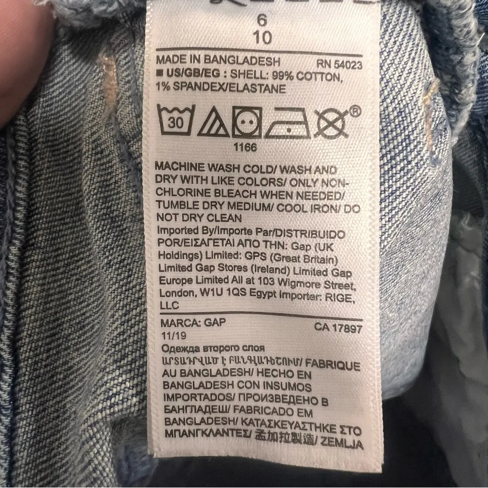 Denim Light Wash Distressed Mini Skirt size 6 - Image 9