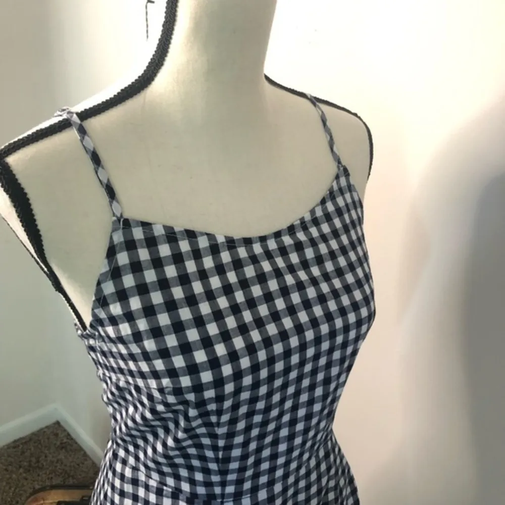 Shein Gingham Criss Cross Back Mini Dress - Image 9