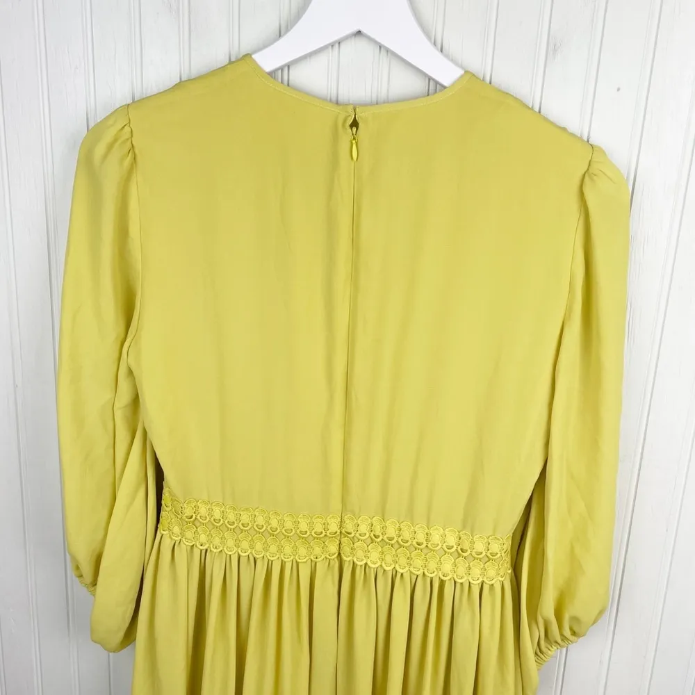 NEW Rachel Parcell Collection Autumn Apple Dress in Citrus Yellow Size Small - Image 7