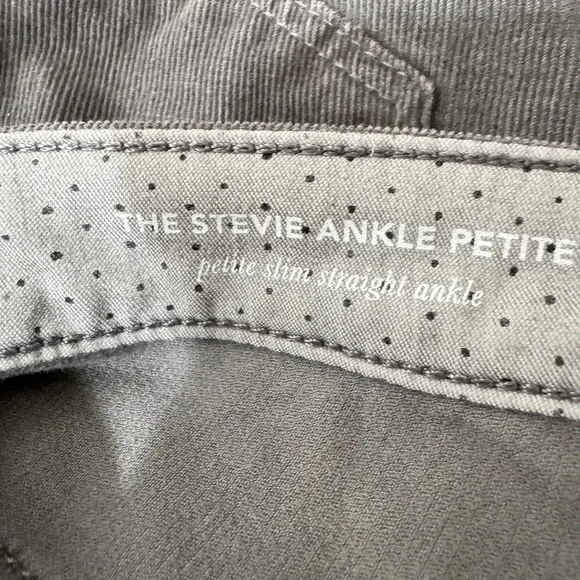 AG Jeans The Stevie‎ Ankle Petite Corduroy Gray Slim Straight Pants Size 28P - Image 5