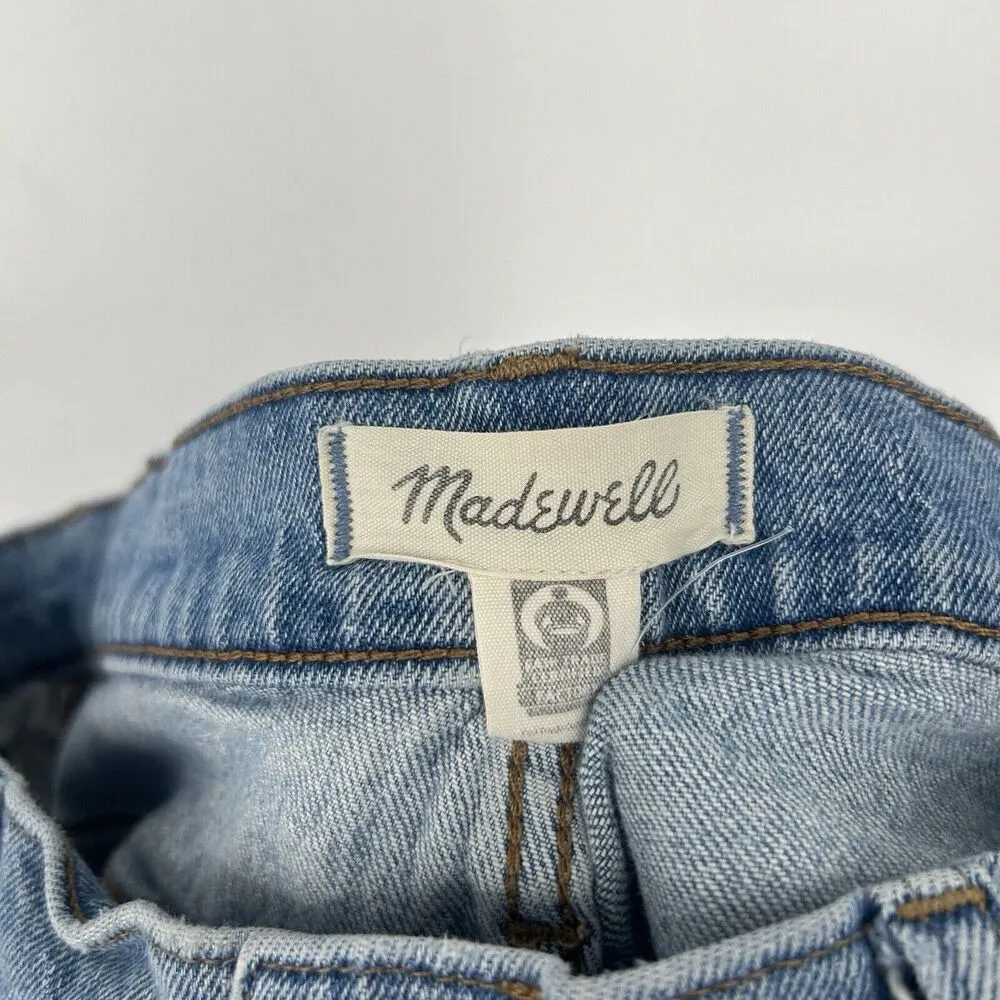 Madewell Perfect Vintage Straight Jeans Reinhart Wash Ripped High Rise Size 32 - Image 10