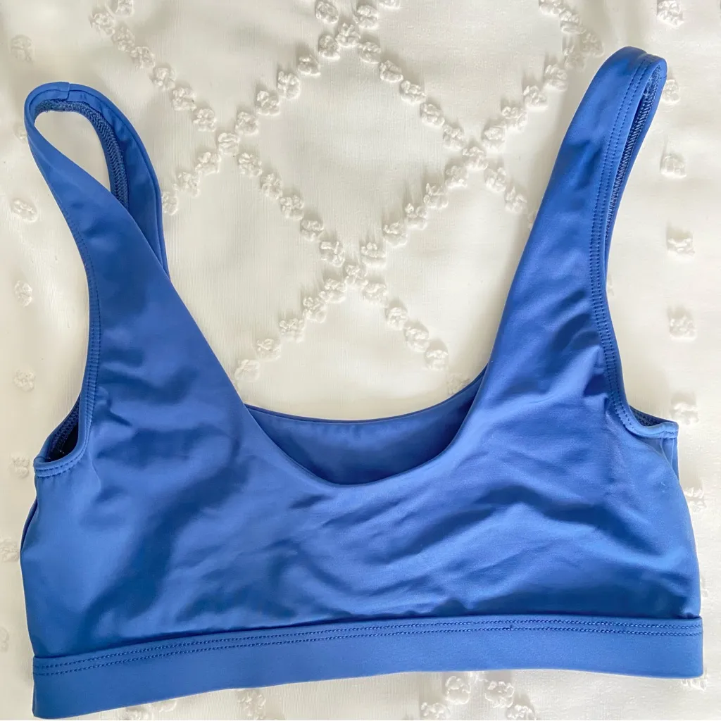 Bikini Top Purple Bandeau Blue Scoop Neck Bundle Set Lot Pastel Size S - Image 3