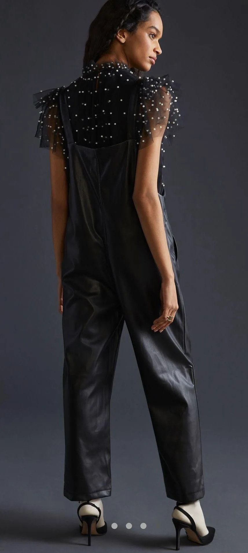 Faux Leather Jumpsuit - Image 2