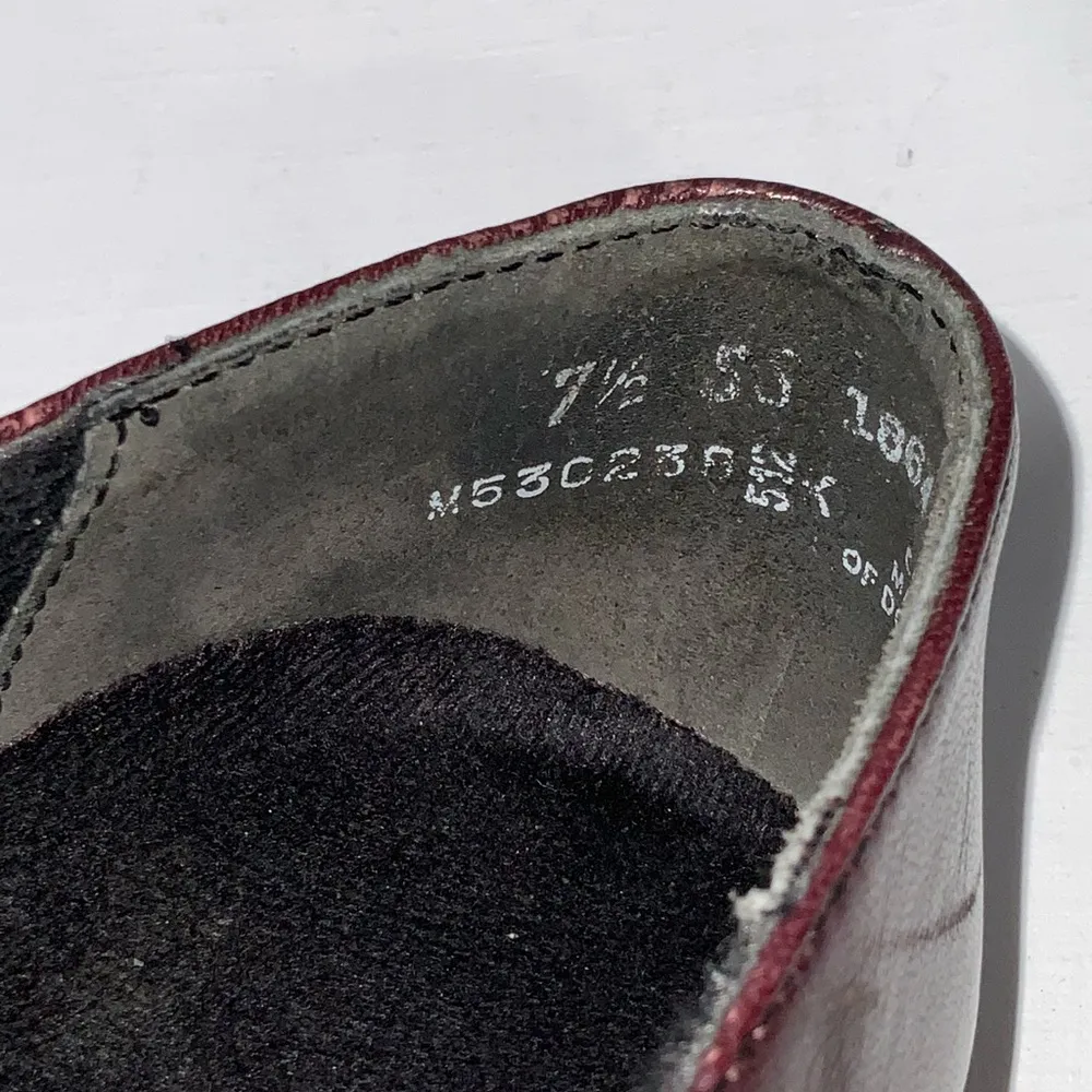 Munro Women’s 2 Tone Brown-Burgundy Slip On Leather Loafer Rubber Sole Size 7.5 - Image 9