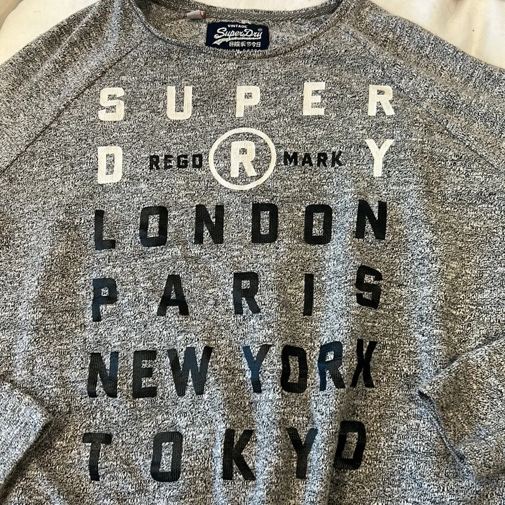 SuperDry Vintage Grew Crew Neck Sweater Size Medium - Image 7