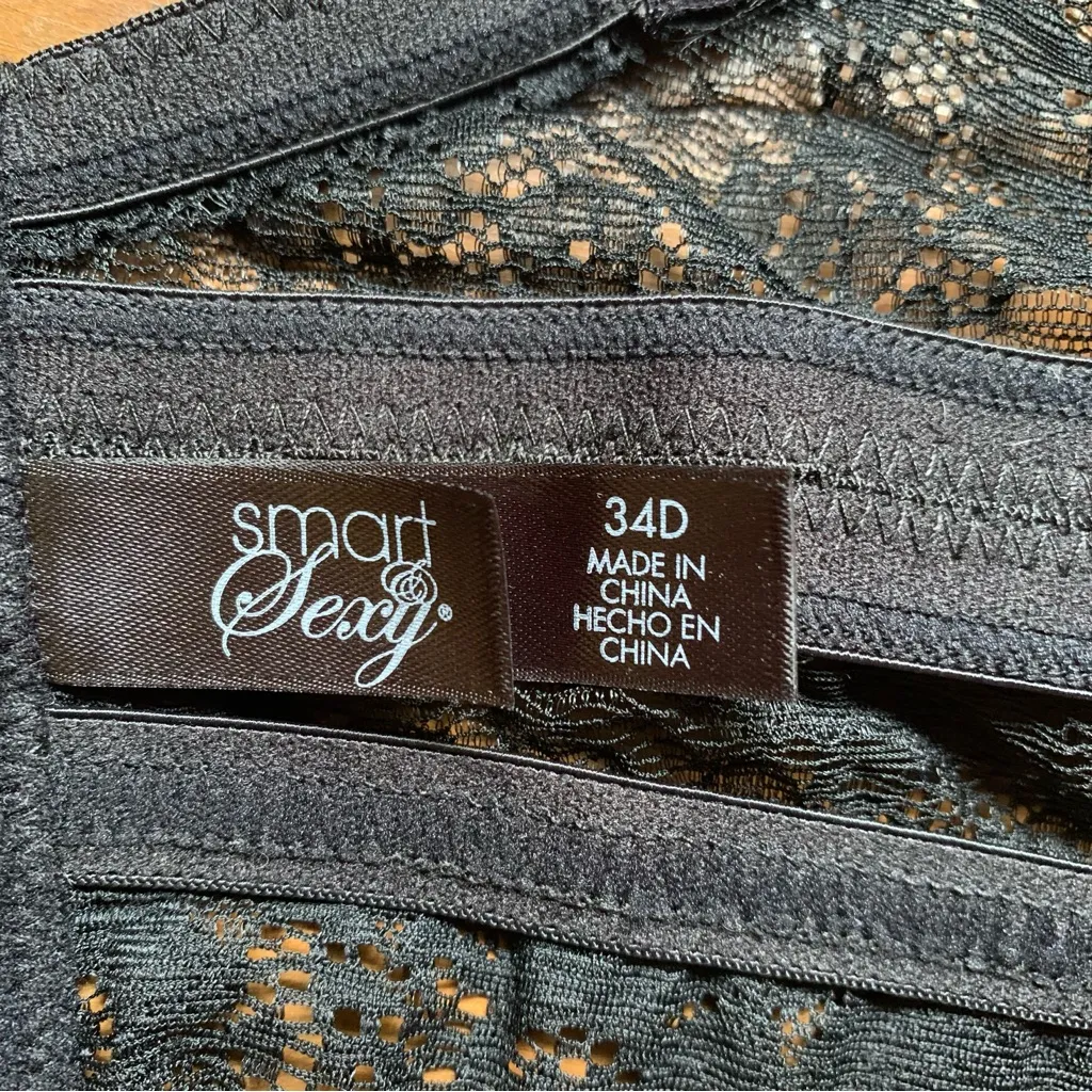 Black Lace Longline Bra - Image 4