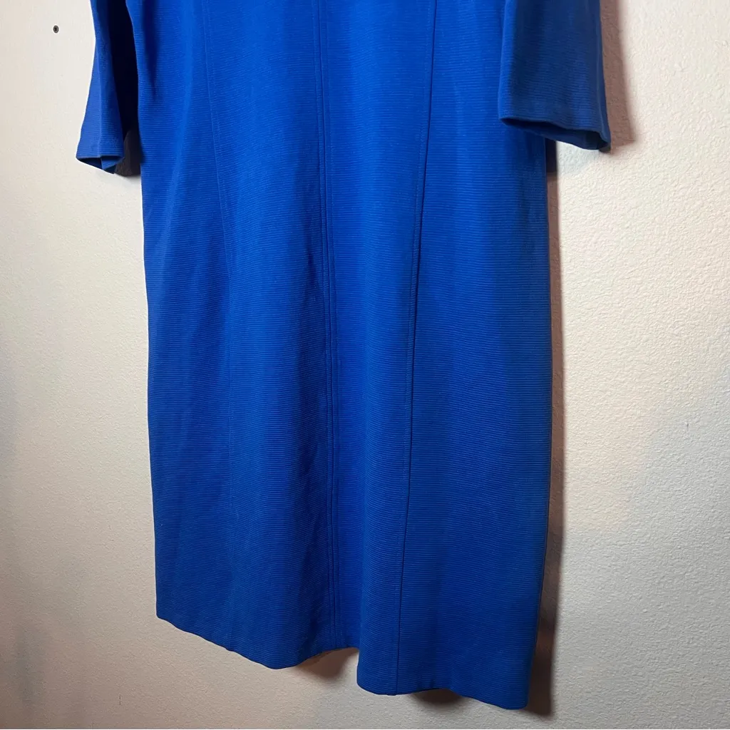 Boden Cornelia Ottoman Dress Long Sleeve Knee Length Royal Blue Size 20/22L - Image 9