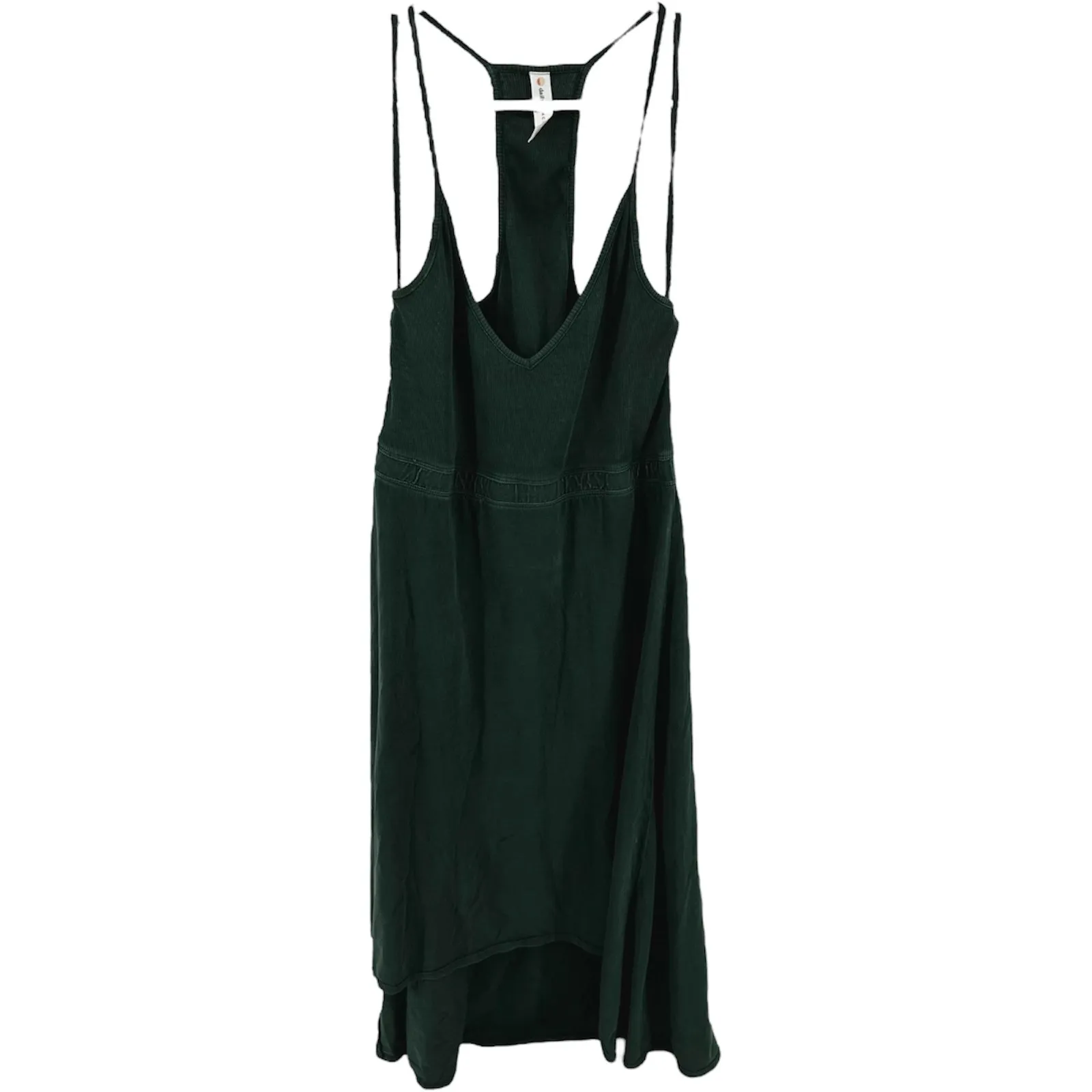 Anthropologie Daily Practice The Madeline Midi Dress Ribbed Knit Moss Green S - Image 2